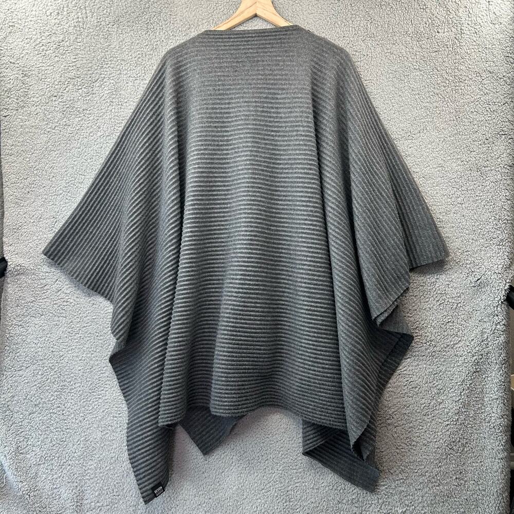 DESIGN HOUSE STOCKHOLM Gray Poncho Ablesson Pleece Sweater Minimalist Capsule - Picture 3 of 8